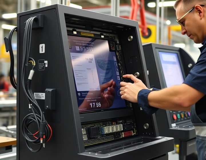 Production line for self-service terminals